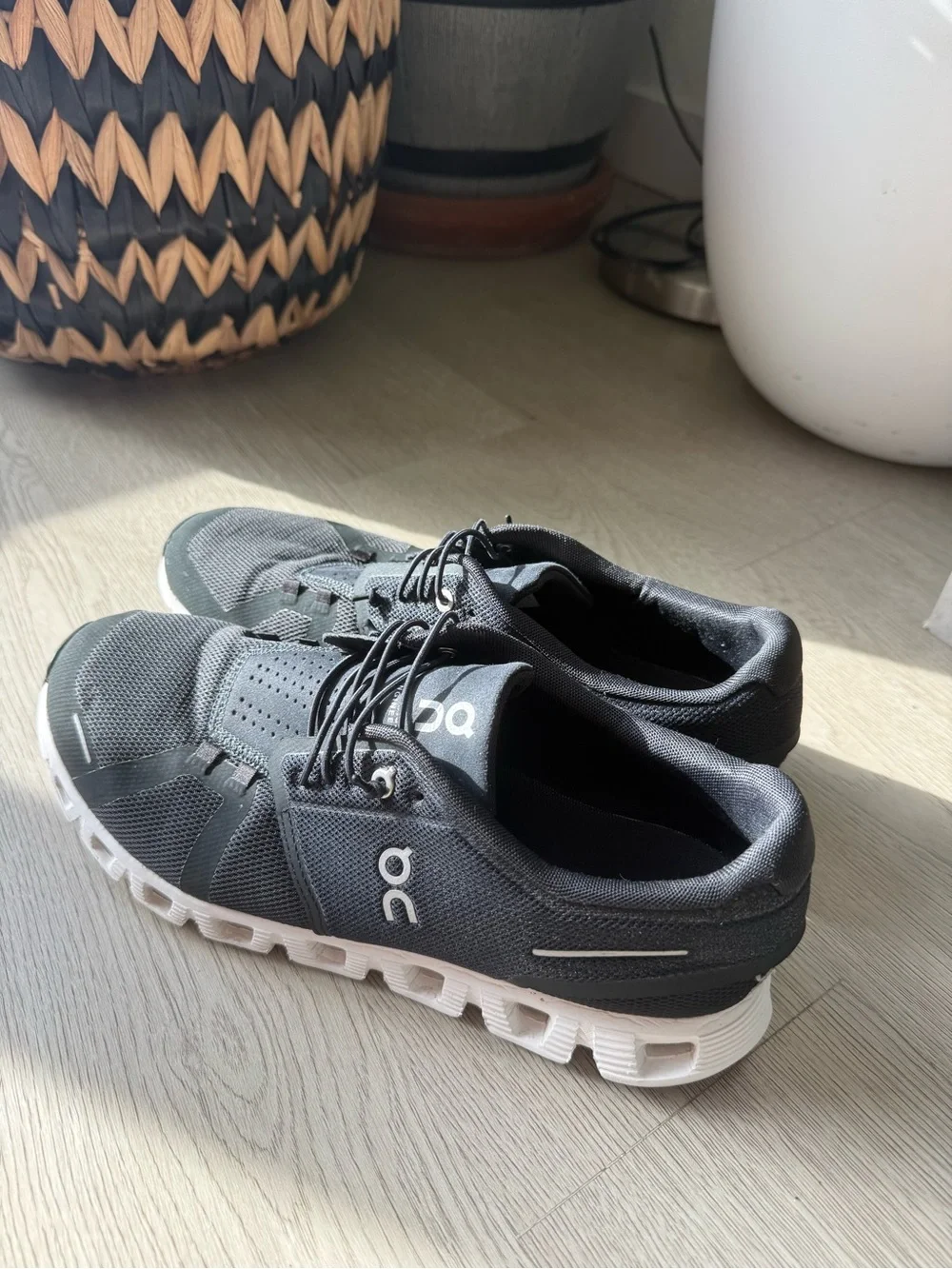 On Running  Black and White Sneakers